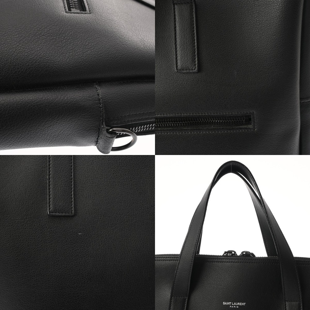 SAINT LAURENT black leather briefcase - Picture 6 of 10